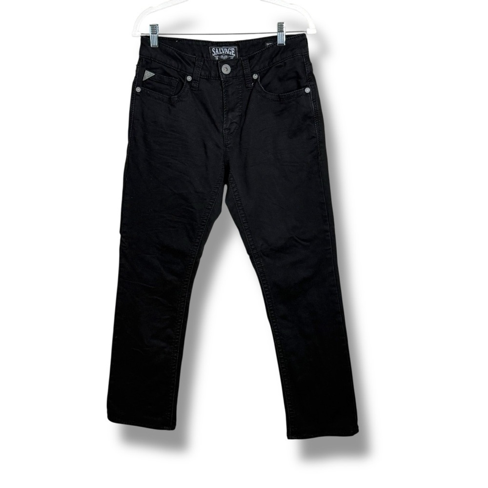 Men’s Salvage Jeans Black Mayhem Straight Regular Fit Size 30R
